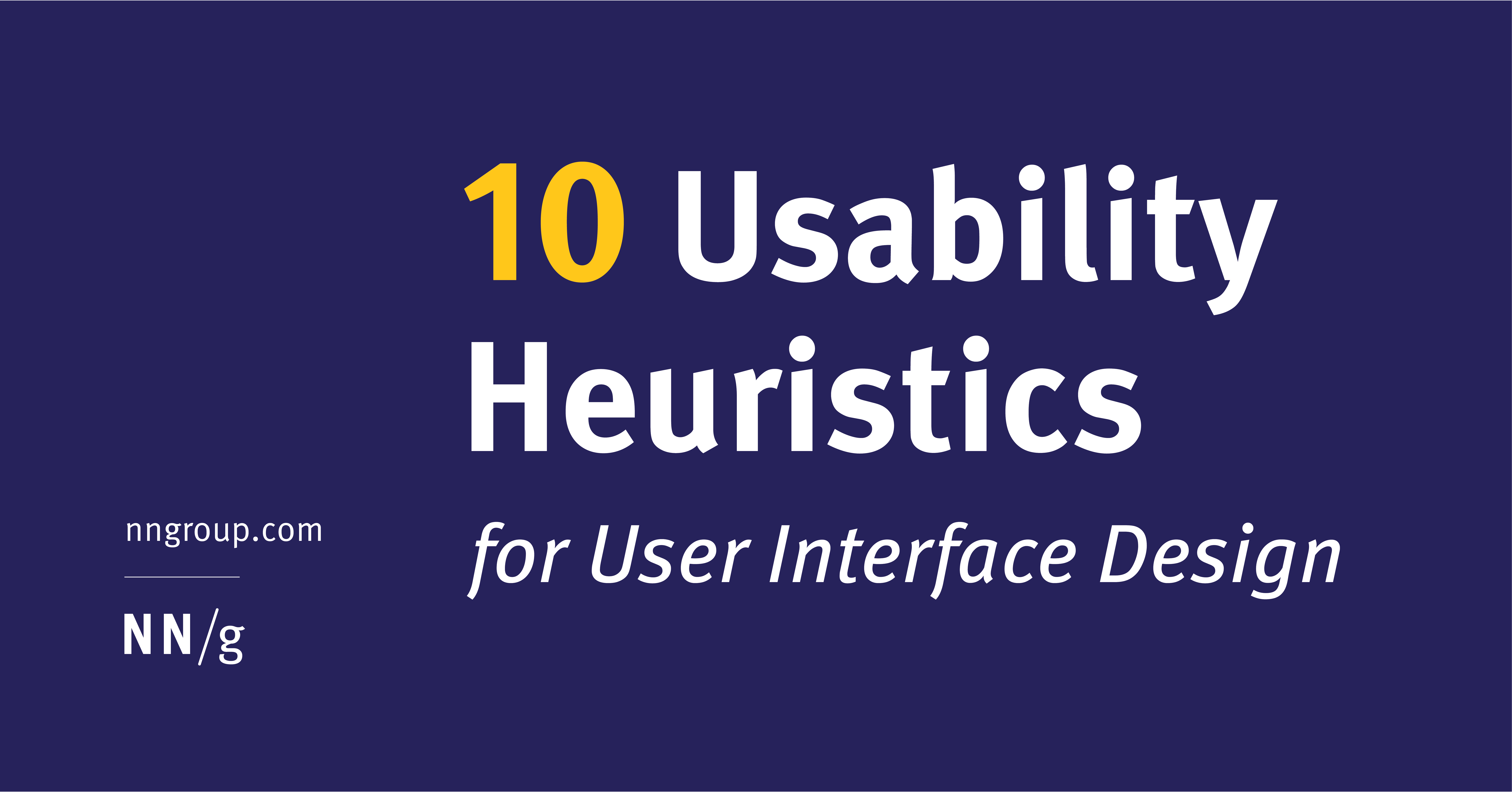 10 Usability Heuristics